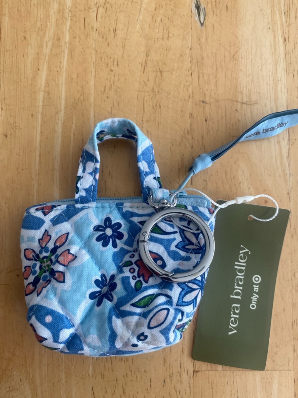 Bundle Vera Bradley Target zippered Mini tote bag bagcharm Keychain & lip balm - Picture 3 of 10